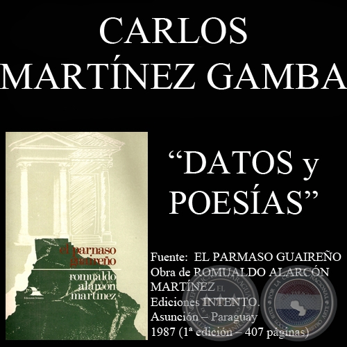 GUAVIRAMITYRE, NIO RAPE y PYCHICHI (Poesas de CARLOS MARTNEZ GAMBA)