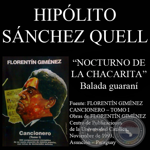 NOCTURNO DE LA CHACARITA (Balada guaran, letra de HIPLITO SNCHEZ QUELL)