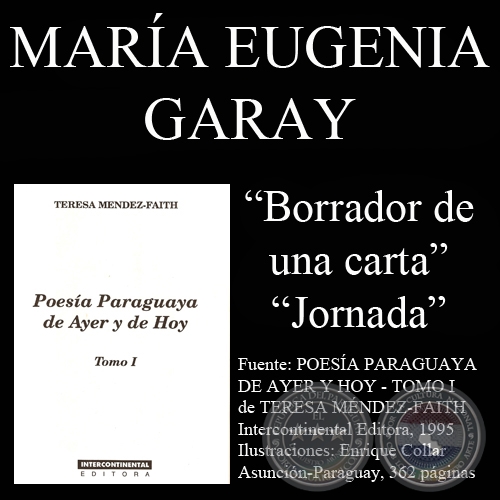 BORRADOR DE UNA CARTA y JORNADA - Poesas de Mara Eugenia Garay - Ao 1995