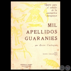 MIL APELLIDOS GUARANIES, 1960 - Por LEÓN CADOGAN