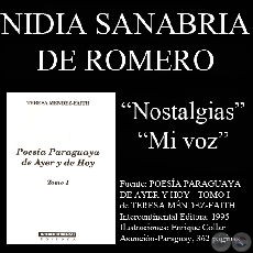 NOSTALGIAS y MI VOZ - Poesas de Nidia Sanabria de Romero - Ao 1995
