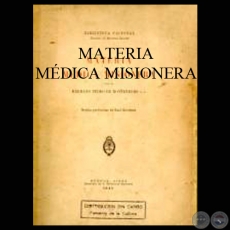 MATERIA MÉDICA MISIONERA (PEDRO DE MONTENEGRO)