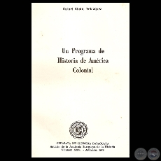 UN PROGRAMA DE HISTORIA DE AMÉRICA COLONIAL (RAFAEL ELADIO VELÁZQUEZ)