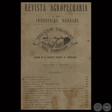 1929 - N° 08 - REVISTA AGROPECUARIA Y DE INDUSTRIAS RURALES - Director GUILLERMO TELL BERTONI