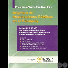 RÉGIMEN DE ADQUISICIONES PÚBLICAS (LEY Nº 2051/03) - PRISCILIANO SANDOVAL DIEZ