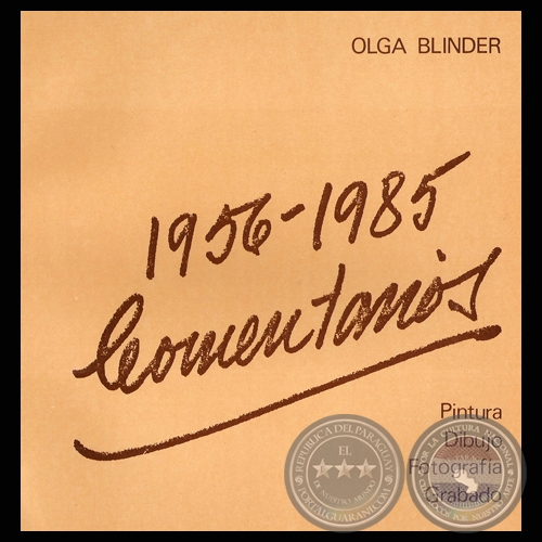 OLGA BLINDER 1956-1985 - COMENTARIOS - Texto de OLGA BLINDER