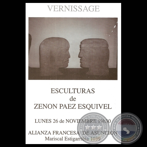 VERNISSAGE, 1987 - ESCULTURAS DE ZENÓN PÁEZ ESQUIVEL