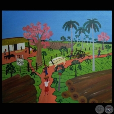 CAMPO PARAGUAYO, Arte Naïf de GENARO MORALES (GALERÍA DE ARTE MATICES)