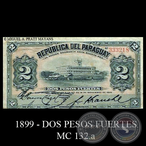 DOS PESOS FUERTES - MC132.a - FIRMA: GERNIMO PEREIRA CAZAL  FEDERICO KRAUCH