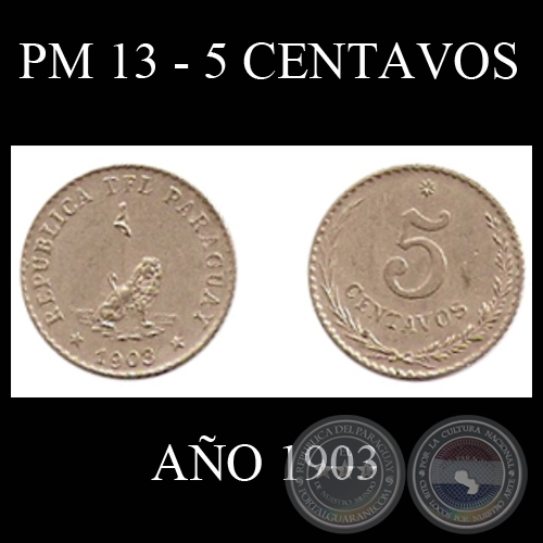 PM 13 - 5 CENTAVOS - 1903