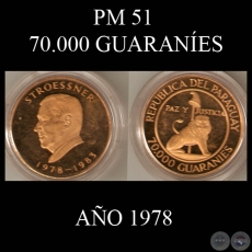 PM 51  70.000 GUARANES  AO 1978