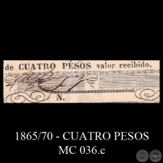 CUATRO PESOS - MC 036.c - FIRMAS : MIGUEL BERGES y ...................