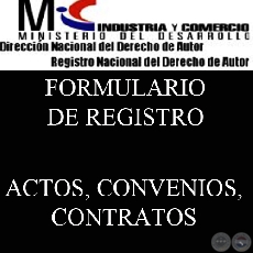 SOLICITUD DE REGISTRO - ACTOS, CONVENIOS, CONTRATOS
