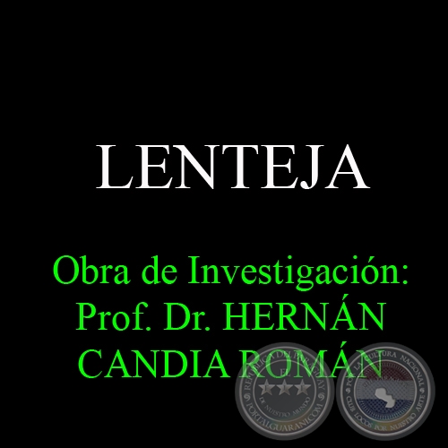 LENTEJA - Obra de Investigacin: Prof. Dr. HERNN CANDIA ROMN