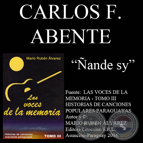 ANDE SY - Letra de CARLOS FEDERICO ABENTE