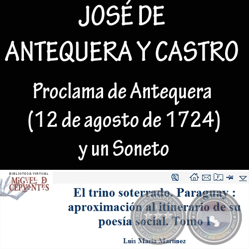 PROCLAMA y SONETO de JOS DE ANTEQUERA Y CASTRO