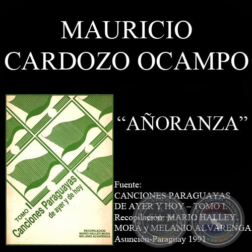 AÑORANZA - Canción de MAURICIO CARDOZO OCAMPO