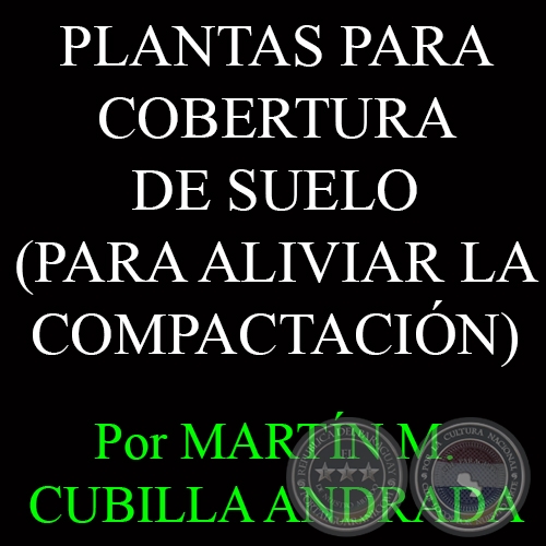 PLANTAS PARA COBERTURA DE SUELO - Por MARTN M. CUBILLA ANDRADA