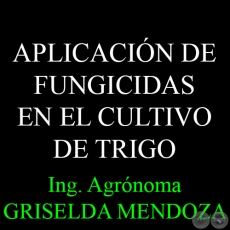 APLICACIN DE FUNGICIDAS EN EL CULTIVO DE TRIGO - Por Ing. Agr. GRISELDA MENDOZA