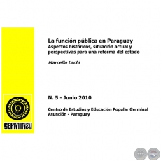 LA FUNCIN PBLICA EN PARAGUAY - GERMINAL - DOCUMENTOS DE TRABAJO N 5 JUNIO 2010