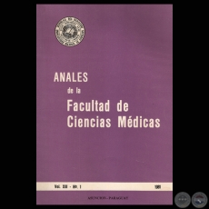 ANALES DE LA FACULTAD DE CIENCIAS MDICAS - Vol. XIII - N 1 - 1981