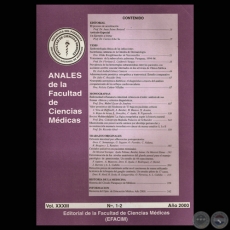 ANALES DE LA FACULTAD DE CIENCIAS MDICAS - Vol. XXXIII  N. 1-2 - Ao 2000