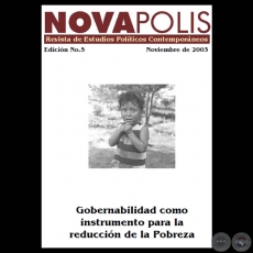 GOBERNABILIDAD COMO INSTRUMENTO PARA LA REDUCCIN DE LA POBREZA, 2003 - Director: JOS NICOLS MORNIGO