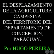 EL DESPLAZAMIENTO DE LA AGRICULTURA CAMPESINA DEL TERRITORIO DEL DEPARTAMENTO DE CONCEPCIN, PARAGUAY - Por HUGO PEREIRA 