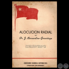 ALOCUCIN RADIAL DEL DR. J. BERNARDINO GOROSTIAGA, 1959
