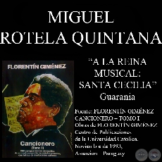 A LA REINA MUSICAL: SANTA CECILIA (Guarania, letra de MIGUEL ROTELA QUINTANA)