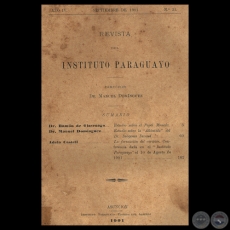 REVISTA DEL INSTITUTO PARAGUAYO - N 31 - AO IV, 1901 - Director MANUEL DOMNGUEZ 
