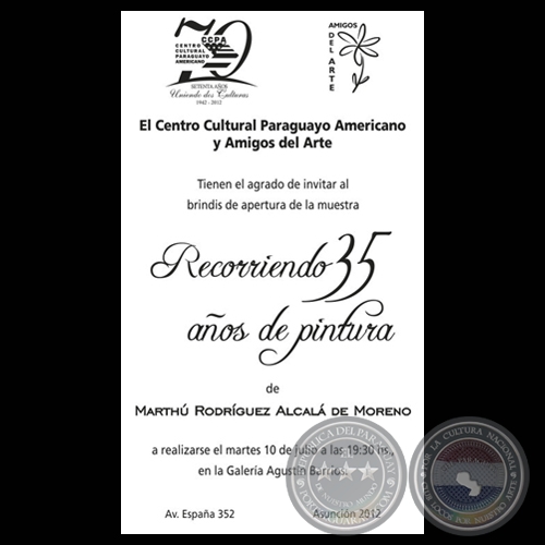 RECORRIENDO 35 AOS DE PINTURA, 2012 - MARTH RODRGUEZ ALCAL DE MORENO
