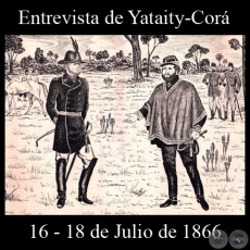 ENTREVISTA DE YATAITY - COR - 12 DE SETIEMBRE DE 1866 - Dibujo de WALTER BONIFAZI 