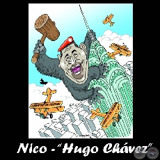 HUGO RAFAEL CHVEZ FRAS - LDERES DEL MUNDO - Caricatura de NICO 