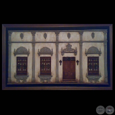 Fachada de casa colonial - Obra de Ramn Ayala - Ao 2002